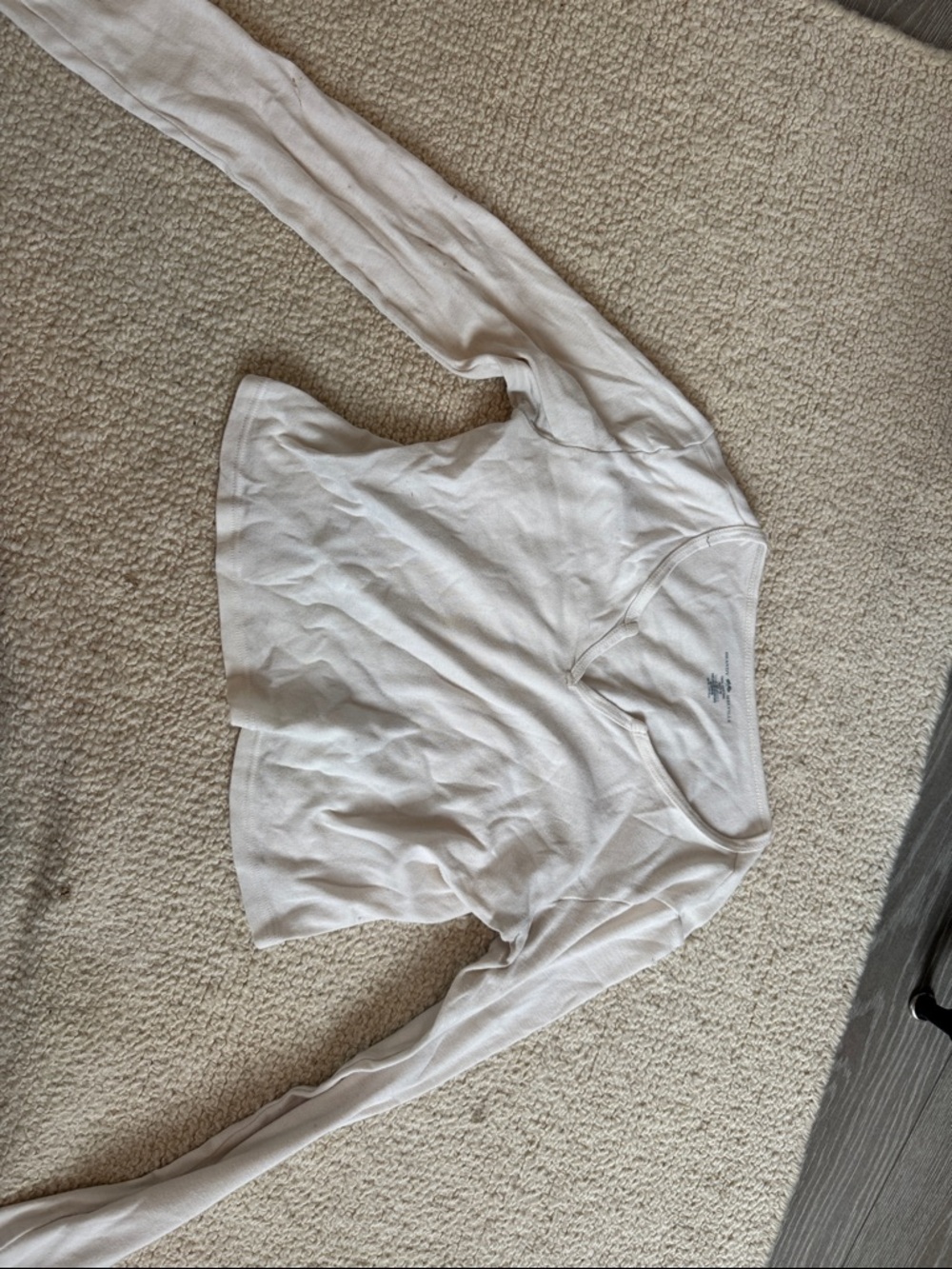 Brandy Melville Cream Long-Sleeve Top